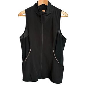 Lucy Power Zip Up Black Vest Women's Large